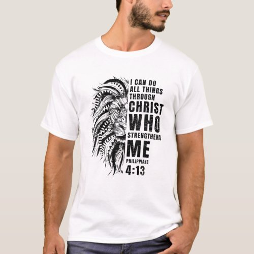 God I Lion Christian Verse Jesus Christ Religious T_Shirt