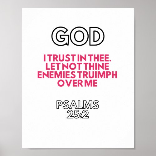 GOD I TRUST IN THEE POSTER