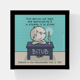 God Ignites Our Light Paperweight