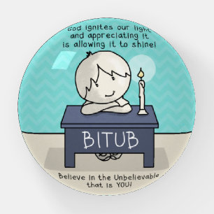 God Ignites Our Light Paperweight