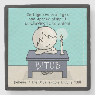 God Ignites Our Light Stone Coaster