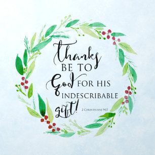 God Indescribable Gift Bible Verse Christmas Wall Decal