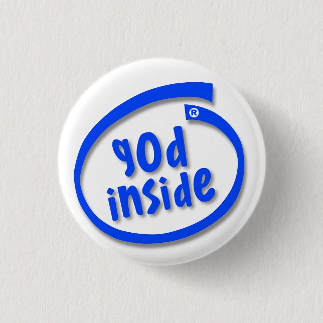 God Inside Pinback Button (Front)