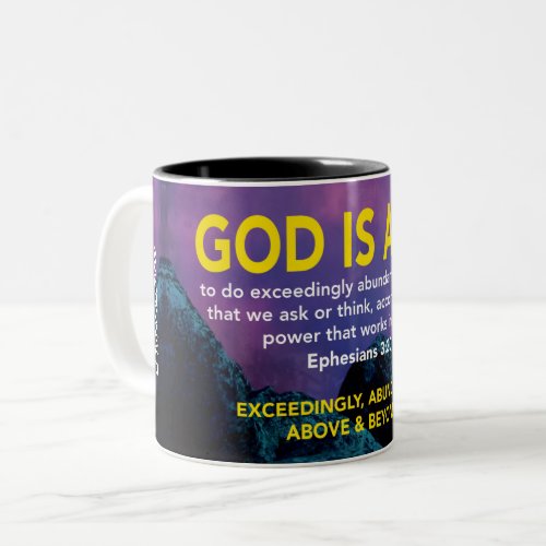 GOD IS ABLE Ephesians 320 Personalized Scripture Two_Tone Coffee Mug