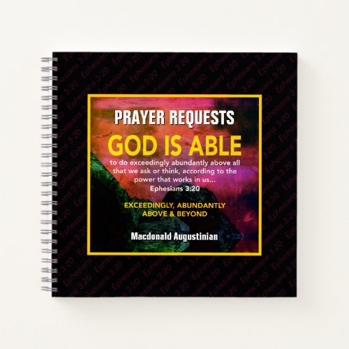 GOD IS ABLE Prayer Requests Notebook