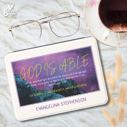 GOD IS ABLE Stylish Personalized Christian Kindle Cover