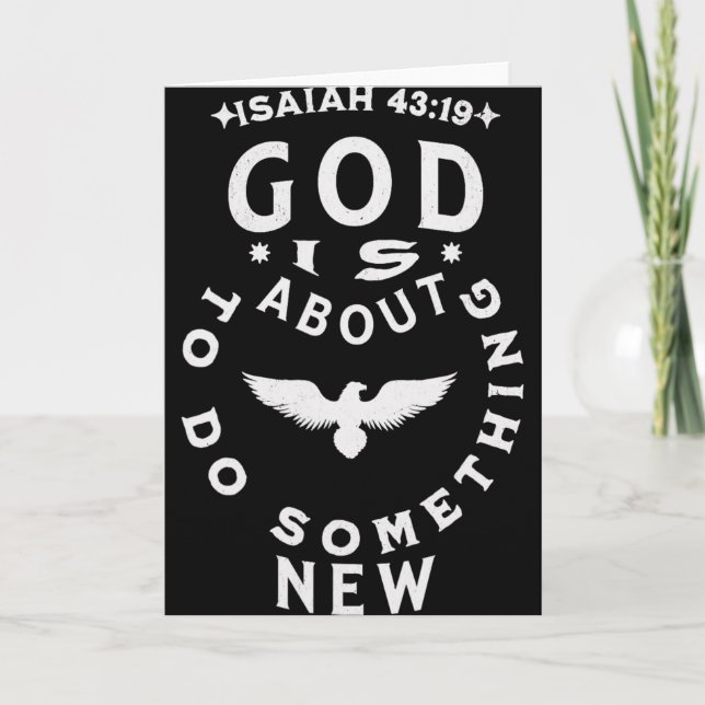 God Is About To Do Soing New Isaiah 4319  Card (Front)