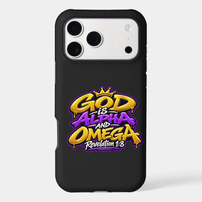 God is Alpha and Omega Iphone Case (Back)