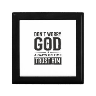 God Is Always on Time Christian Typography Design_ Gift Box