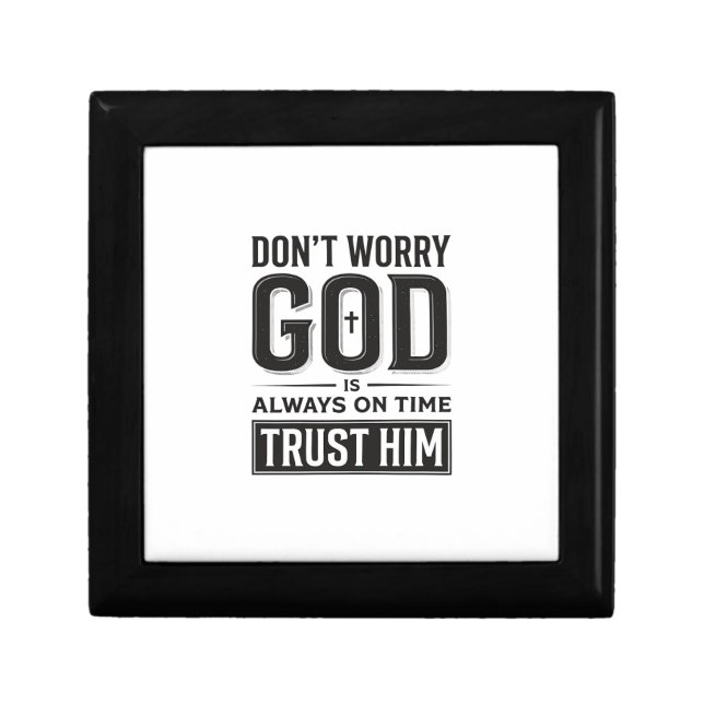 God Is Always on Time Christian Typography Design_ Gift Box (Front)