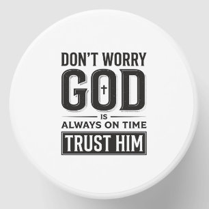 God Is Always on Time Christian Typography Design_ Mini Candle Favors