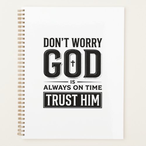 God Is Always on Time Christian Typography Design_ Planner