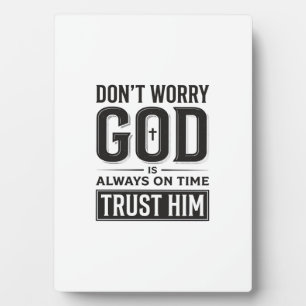 God Is Always on Time Christian Typography Design_ Plaque