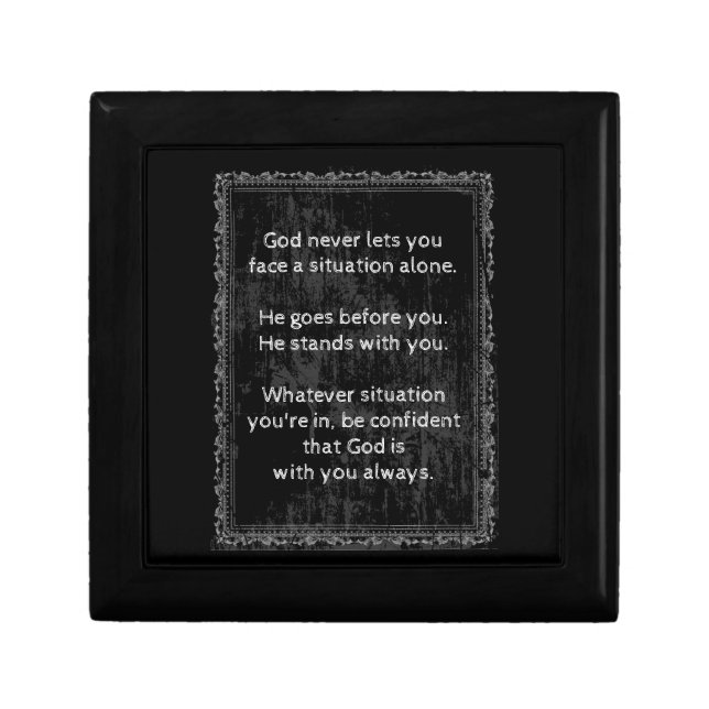 God is Always With You are Never Alone  Gift Box (Front)