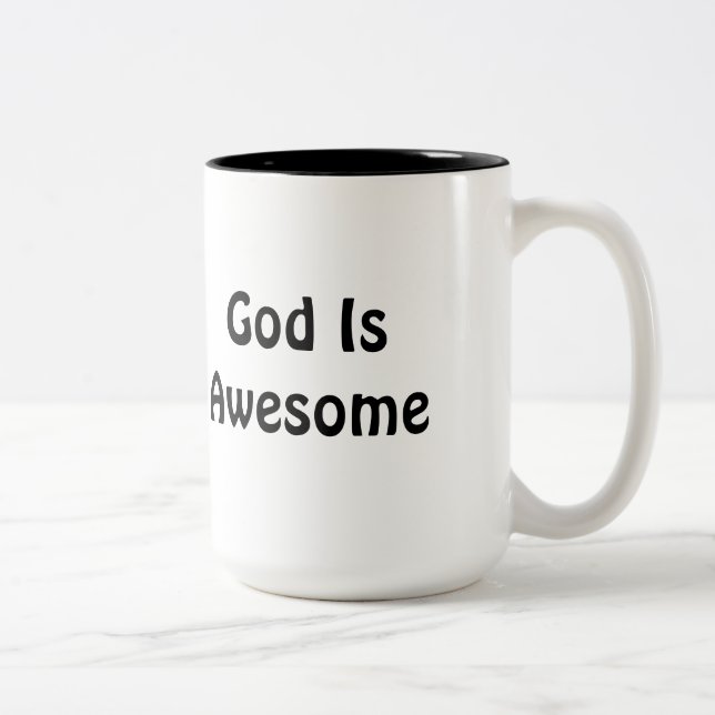 God Is Awesome Two-Tone Coffee Mug (Right)