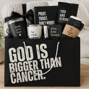 God Is Bigger Than Cancer Cancer Care Package Large Gift Bag
