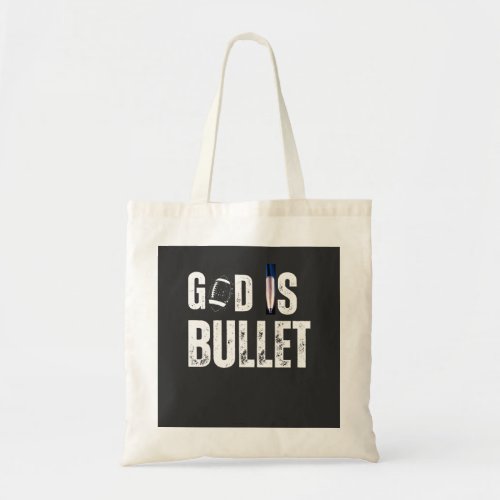 God is bullet tote bag