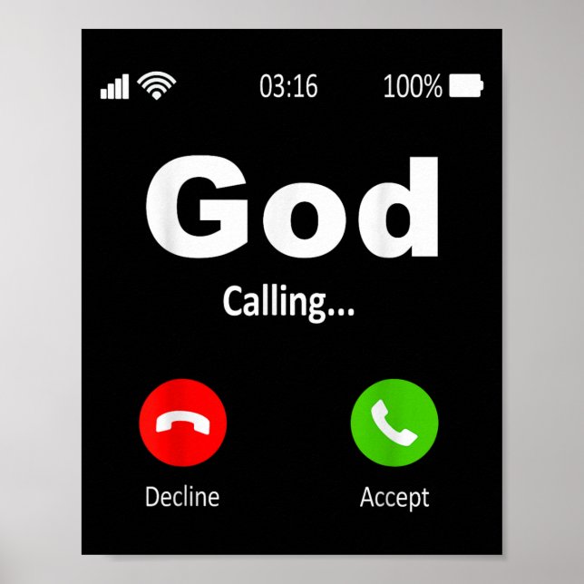 God Is Calling Christian  Poster (Front)