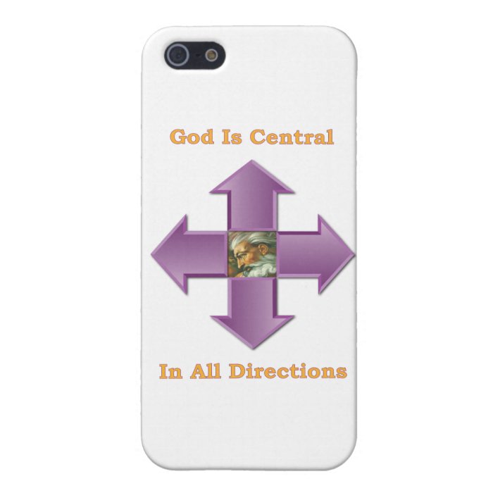 God is Central in all directions iPhone 5 Cases