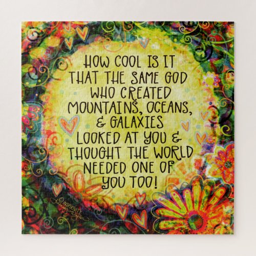 God is Cool Inspiring Religious Pretty Inspirivity Jigsaw Puzzle