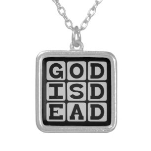 God Is Dead, Nietzsche Atheist Claim Silver Plated Necklace
