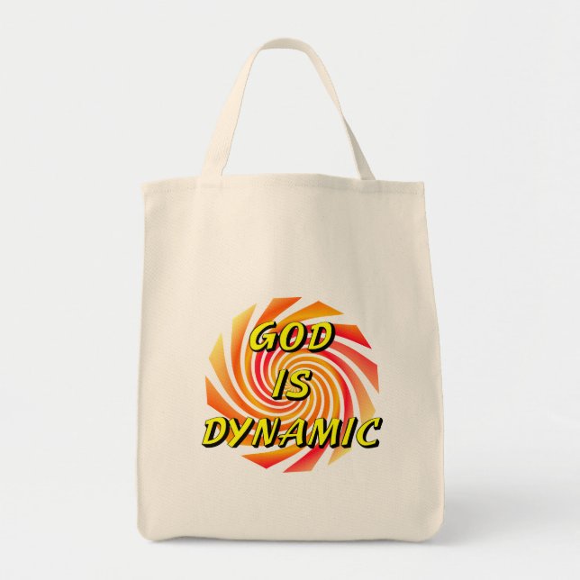 God is Dynamic Christian Tote Bag (Front)
