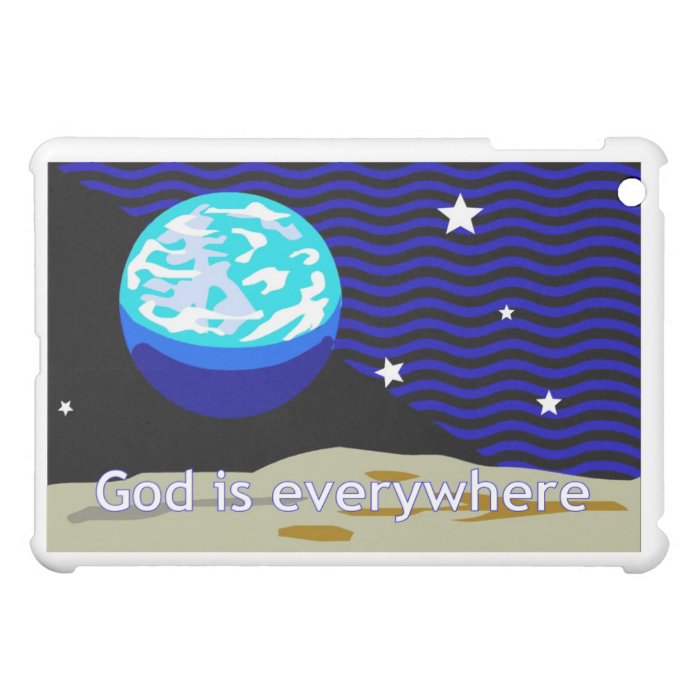 God is everywhere, earth and stars iPad mini covers