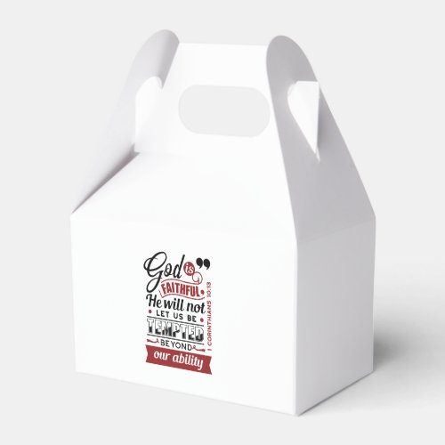 God Is Faithful – 1 Corinthians 10:13 Bible Verse Favor Boxes