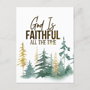God is Faithful All the Time Postcard