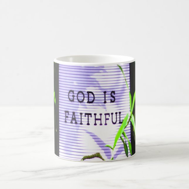 God is Faithful Christian Inspirational Coffee Mug (Center)