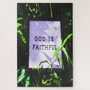God is Faithful Christian Inspirational Jigsaw Puzzle