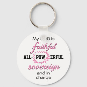 God is Faithful Christian Keychain