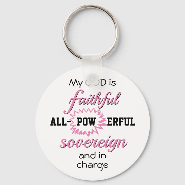 God is Faithful Christian Keychain (Front)