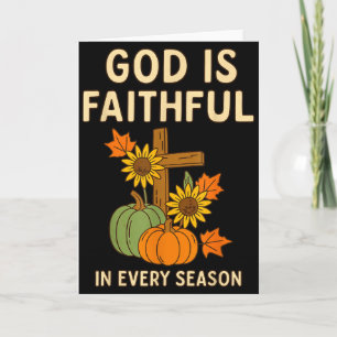 God Is Faithful Fall Christian Bible Verse Pumpkin Card