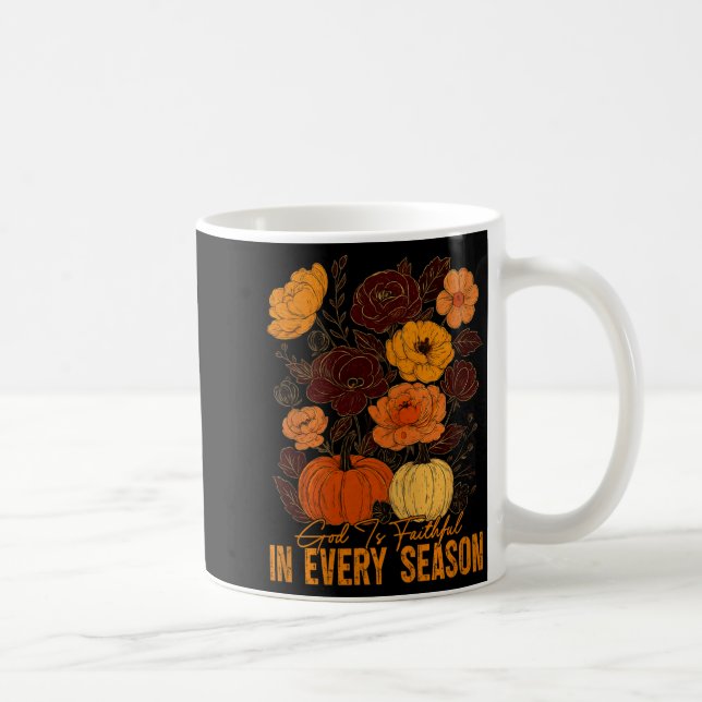 God Is Faithful In Every Season Christian Fall Boh Coffee Mug (Right)