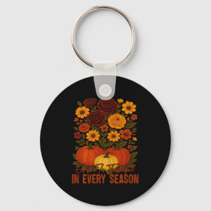 God Is Faithful In Every Season Christian Fall Boh Keychain