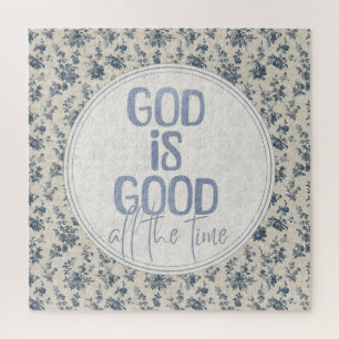 God Is Good All the Time Christian Quote Jigsaw Puzzle