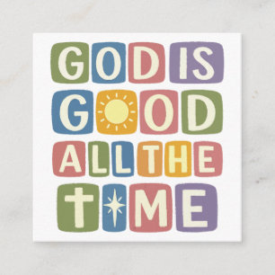 God is good All the time Retro faith Enclosure Card