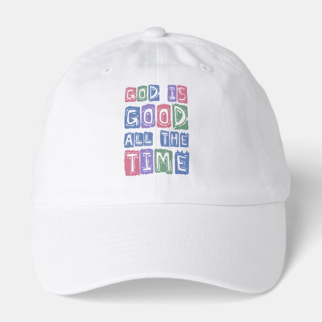 God is good All the time Retro faith Hat (Front)