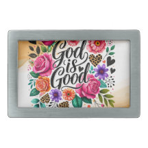 God is Good Belt Buckle Christian Religious Gifts