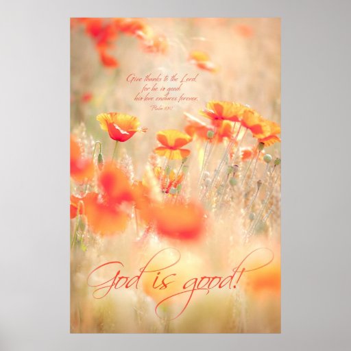GOD IS GOOD Christian Religious Poster Wall Art Zazzle