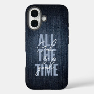 God is Good Denim iPhone 16 Case
