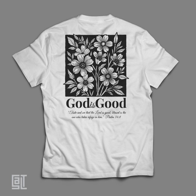 God Is Good Floral Scripture Inspirational Tri-Blend Shirt (Creator Uploaded)