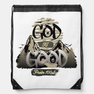 God is Good – Inspirational Christian Design Drawstring Bag