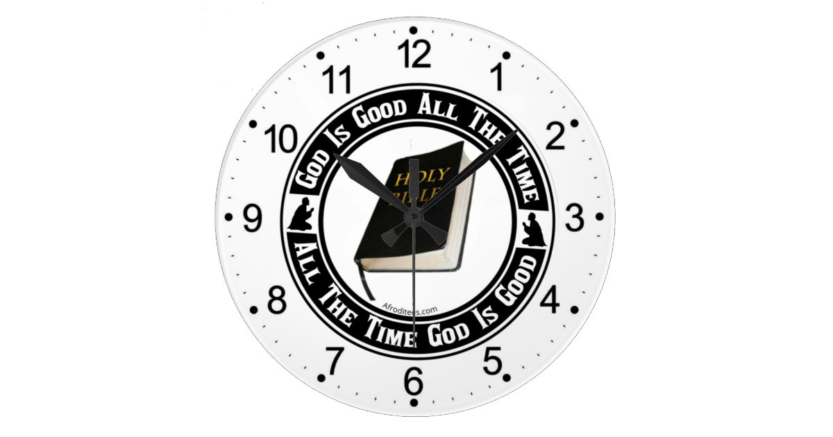 God Is Good Large Wall Clock Zazzle