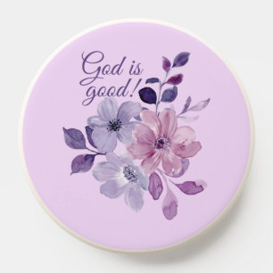 God is Good! Lavender Floral PopSocket