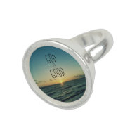 God is Good Quote Photo Rings