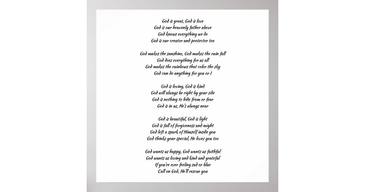 God Is Great! Poster | Zazzle