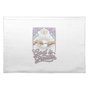 God Is Greater Christian Vintage Engraving Shirt_1 Cloth Placemat