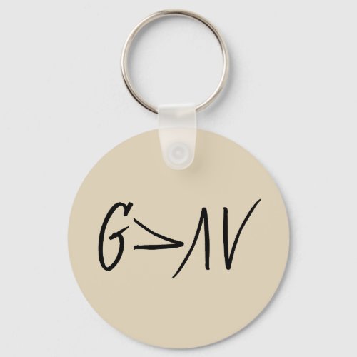 God is Greater Than the Highs and Lows Keychain